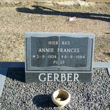 GERBER Annie Frances 1924-1984