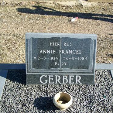 GERBER Annie Frances 1924-1984