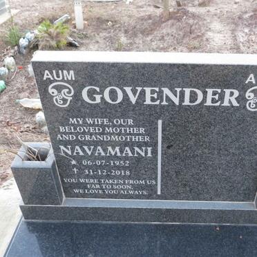 GOVENDER Navamani 1952-2018