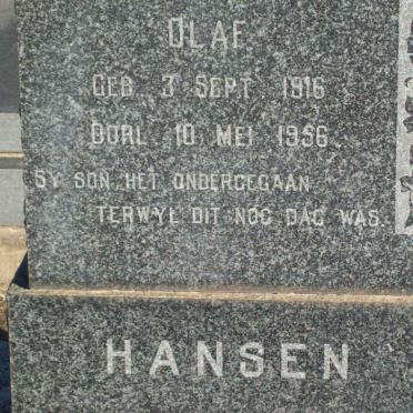 HANSEN Olaf 1916-1956