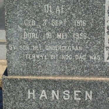 HANSEN Olaf 1916-1956