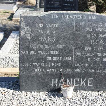 HANCKE Hans -1965 &amp; Cronie -1960