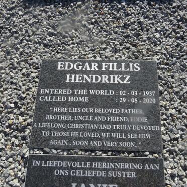 HENDRIKZ Edgar Fillis 1937-2020