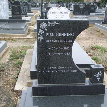 HENNING Fien nee van der MOLEN 1915-1985