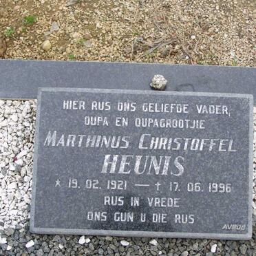 HEUNIS Marthinus Christoffel 1921-1996