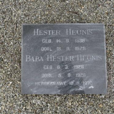 HEUNIS Hester 1888-1929 :: HEUNIS Hester 1926-1926