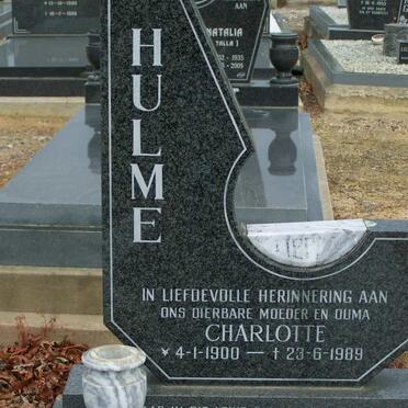 HULME Charlotte 1900-1989