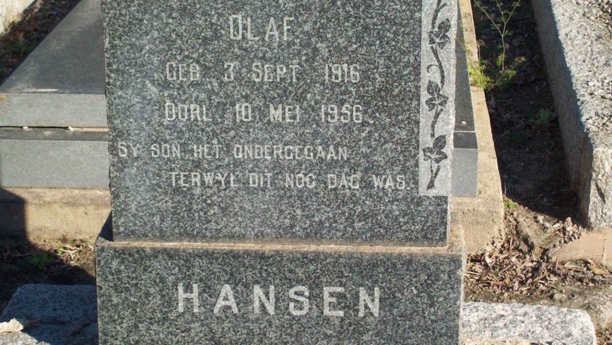 HANSEN Olaf 1916-1956