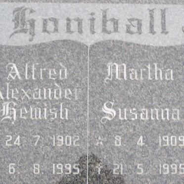 HONIBALL Alfred  Alexander Hewish 1902-1995 &amp; Martha Susanna 1909-1995