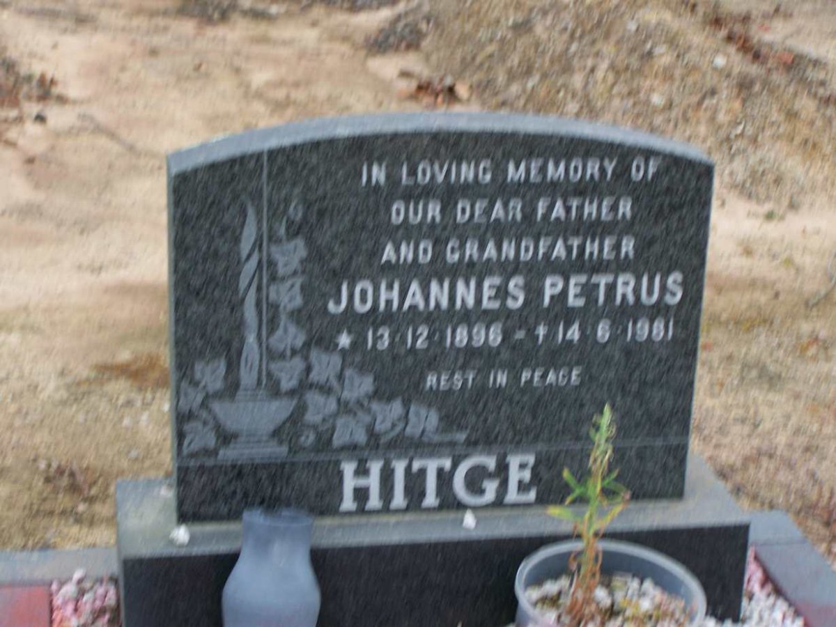 HITGE  Johannes Petrus 1896-1981