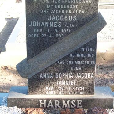 HARMSE Jacobus Johannes 1921-1980 &amp; Anna Sophia Jacoba 1924-2003