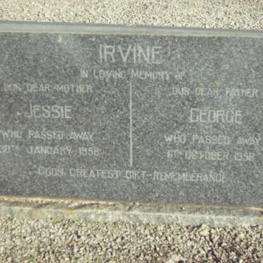 IRVINE George -1956 &amp; Jessie -1958 