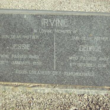 IRVINE George -1956 &amp; Jessie -1958 