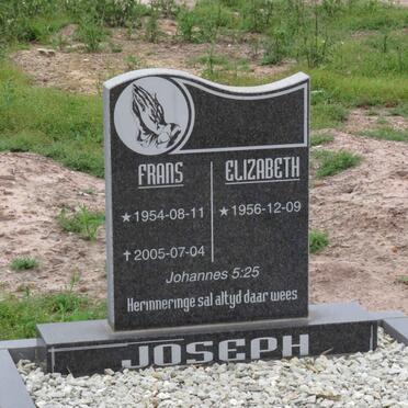 JOSEPH Frans 1954-2005 & Elizabeth 1956-