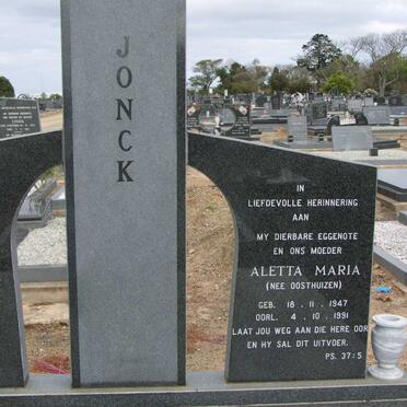 JONCK Aletta Maria nee OOSTHUIZEN 1947-1991