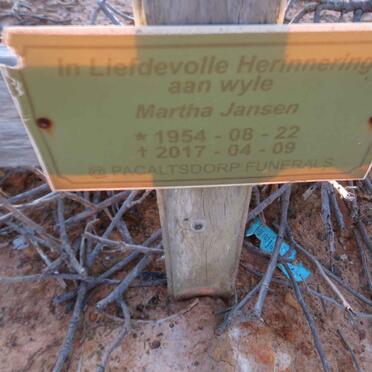 JANSEN Martha 1954-2017