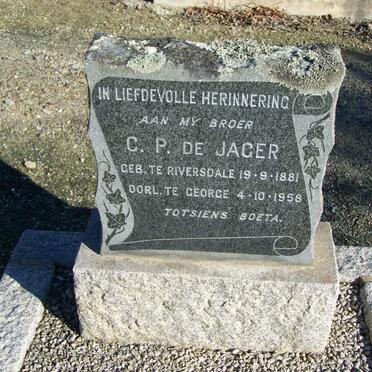 JAGER C.P., de 1881-1958