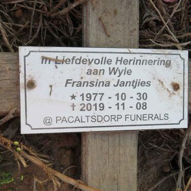 JANTJIES Fransina 1977-2019