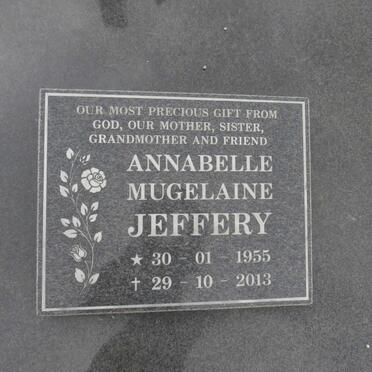 JEFFERY Annabelle Mugelaine 1955-2013