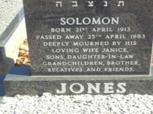 JONES Solomon 1913-1983
