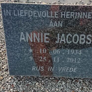 JACOBS Annie 1934-2012