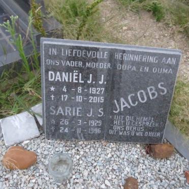 JACOBS Daniël J.J. 1927-2015 &amp; Sarie J.S. 1929-1996