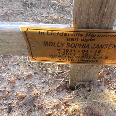 JANSEN Molly Sophia 1931-2019