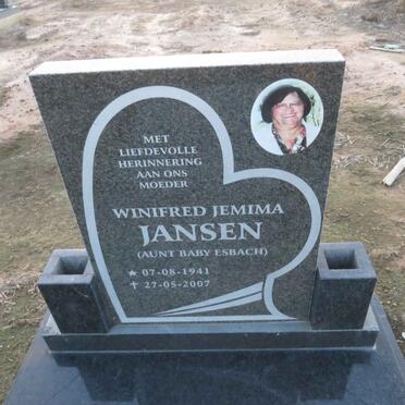 JANSEN Winifred Jemima 1941-2007