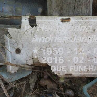 JANTJIES Andries 1959-2016