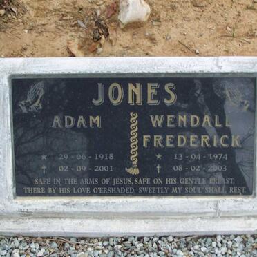JONES Adam 1918-2001 :: JONES Wendall Frederick 1974-2003