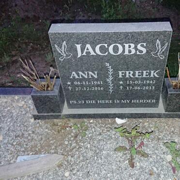 JACOBS Freek 1942-2013 &amp; Ann 1941-2016