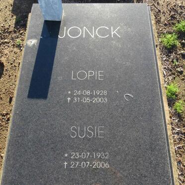 JONCK Lopie 1928-2003 & Susie 1932-2006