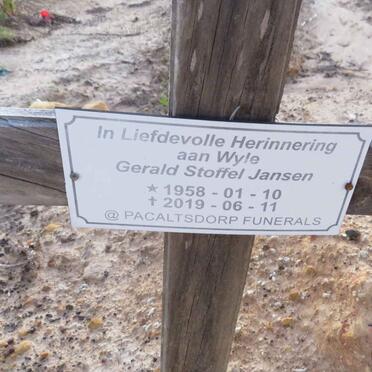 JANSEN Gerald Stoffel 1958-2019