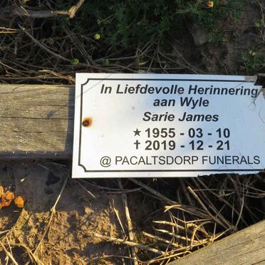 JAMES Sarie 1955-2019