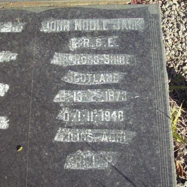 JACK John, Noble 1873-1948 &amp; Grace 1886-1957 