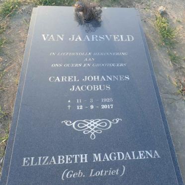 JAARSVELD Carel Johannes Jacobus, van 1925-2017 &amp; Elizabeth Magdalena LOTRIET 1926-2006