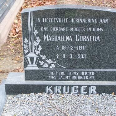 KRUGER Magdalena Cornelia 1911-1993