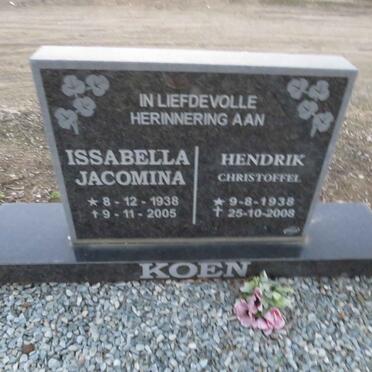 KOEN Hendrik Christoffel 1938-2008 & Issabella Jacomina 1938-2005