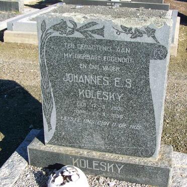 KOLESKY Johannes E.S. 1906-1958