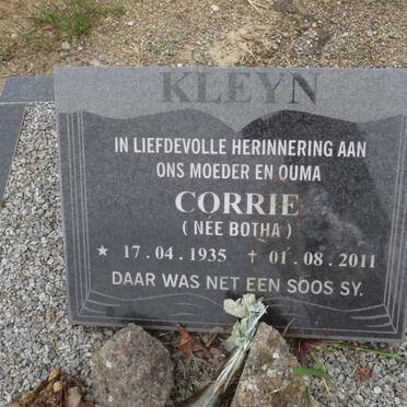 KLEYN Corrie nee BOTHA 1935-2011