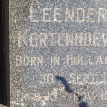KORTENHOEVEN Leendert 188?-1969