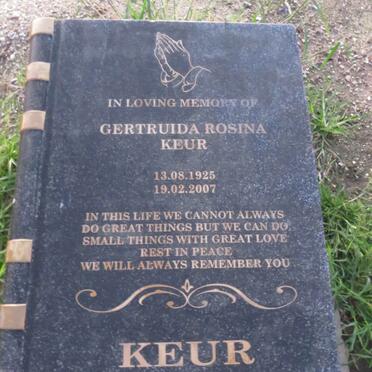KEUR Gertruida Rosina 1925-2007