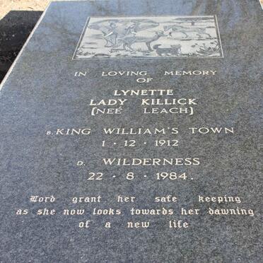 KILLICK Lynette Lady nee LEACH 1912-1984