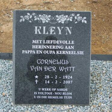 KLEYN Cornelius van der Watt 1924-2007