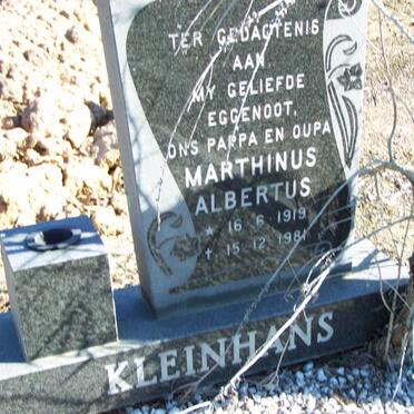 KLEINHANS Marthinus Albertus 1919-1981