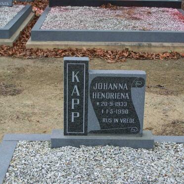 KAPP Johanna Hendriena 1933-1990