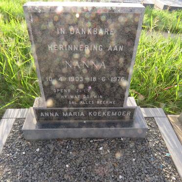 KOEKEMOER Anna Maria 1903-1976