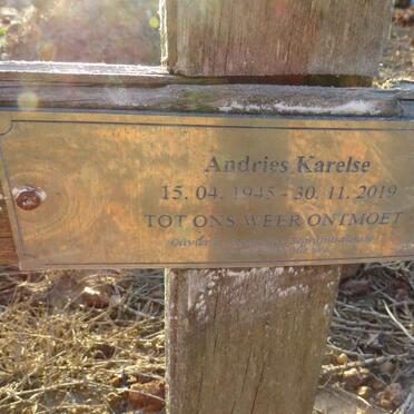 KARELSE Andries 1945-2019