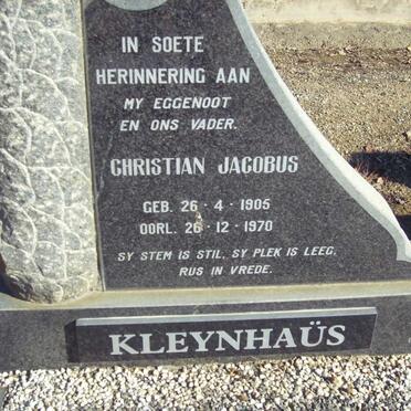 KLEYNHAUS Christian Jacobus 1905-1970