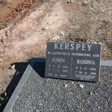 KERSPEY John 1920-1999 &amp; Rosina 1920-2006